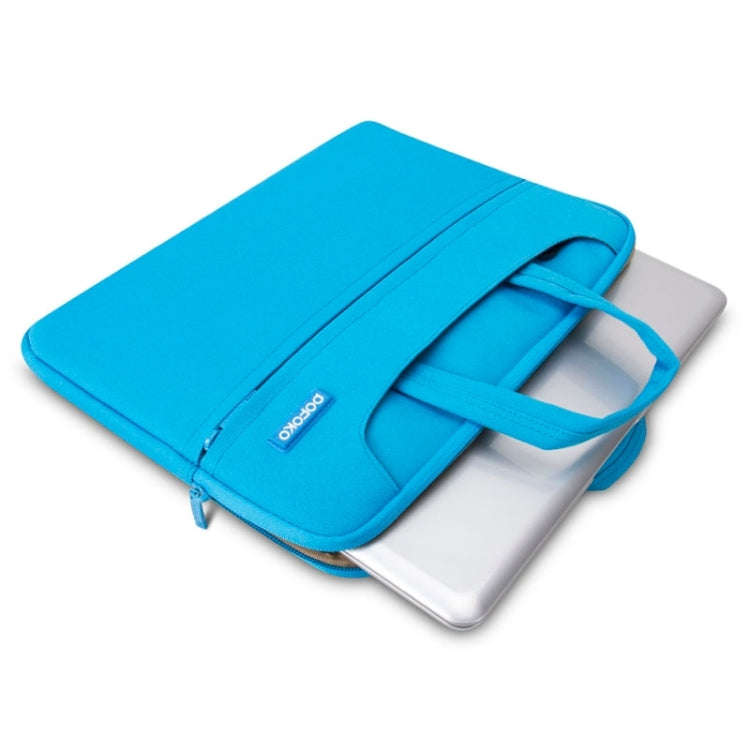 POFOKO 12 inch Portable Single Shoulder Laptop Bag for Laptop(Blue)