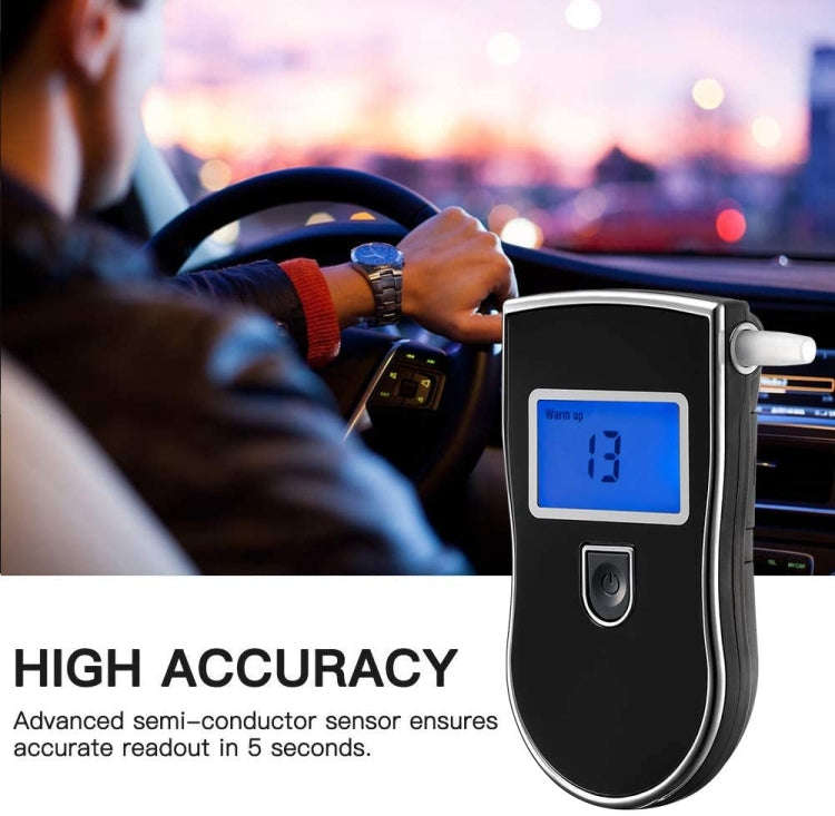3 digitals LCD Display Breath Alcohol Tester Analyzer(Black)