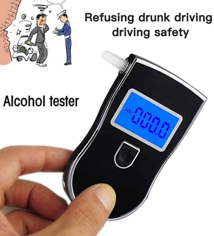 3 digitals LCD Display Breath Alcohol Tester Analyzer(Black)