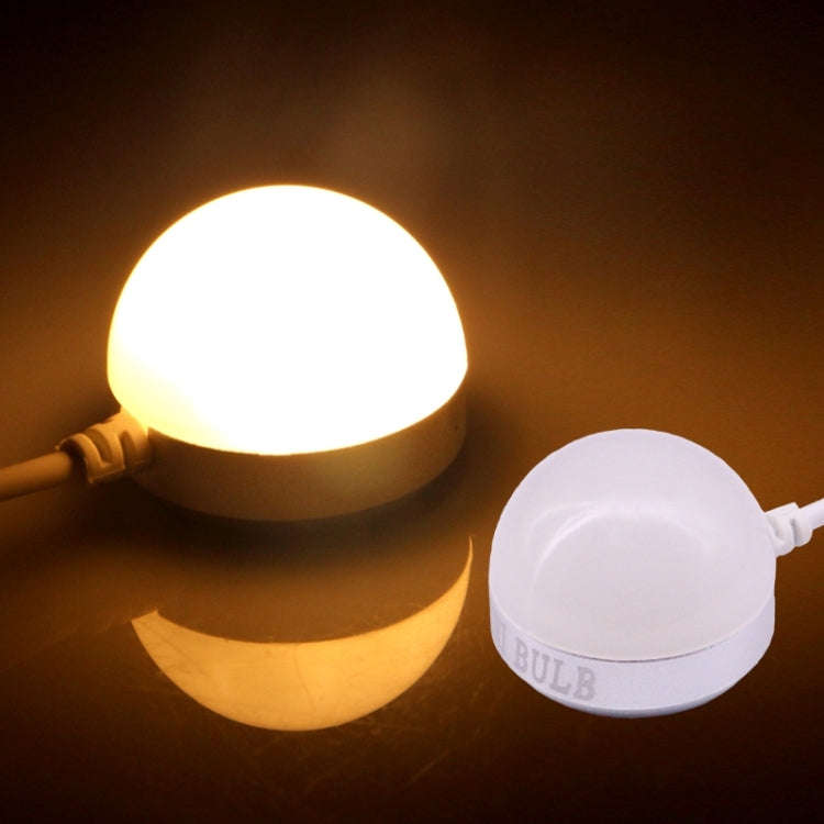 2W USB LED Light Bulb with Magnetic & Cable, USB-2W-WW 5V 140-150Lumens 6 LED