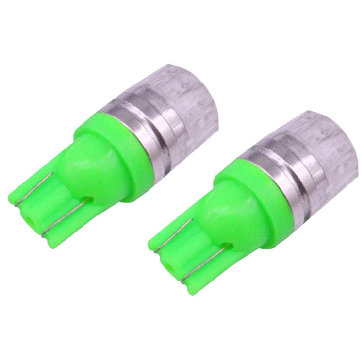 2 PCS T10 1.5W 60LM 1 LED Green COB LED Brake Light for Vehicles, DC12V(Green)