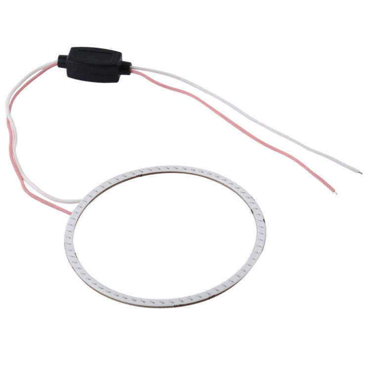 90mm 5W 180LM Angel Eyes Circles Car Headlight COB LED Lights for Vehicles, DC 12-24V (Red Light)