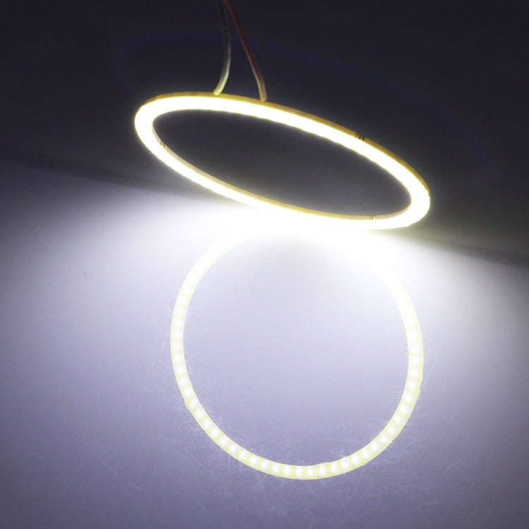 90mm 5W 180LM Angel Eyes Circles Car Headlight COB LED Lights for Vehicles, DC 12-24V(White Light)