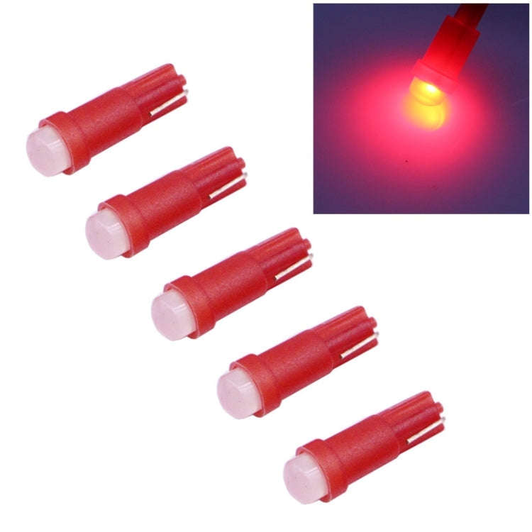 2 PCS T5 0.5W 20LM Red Light 1 LED COB LED Instrument Light Bulb Dashboard Light for Vehicles, DC...