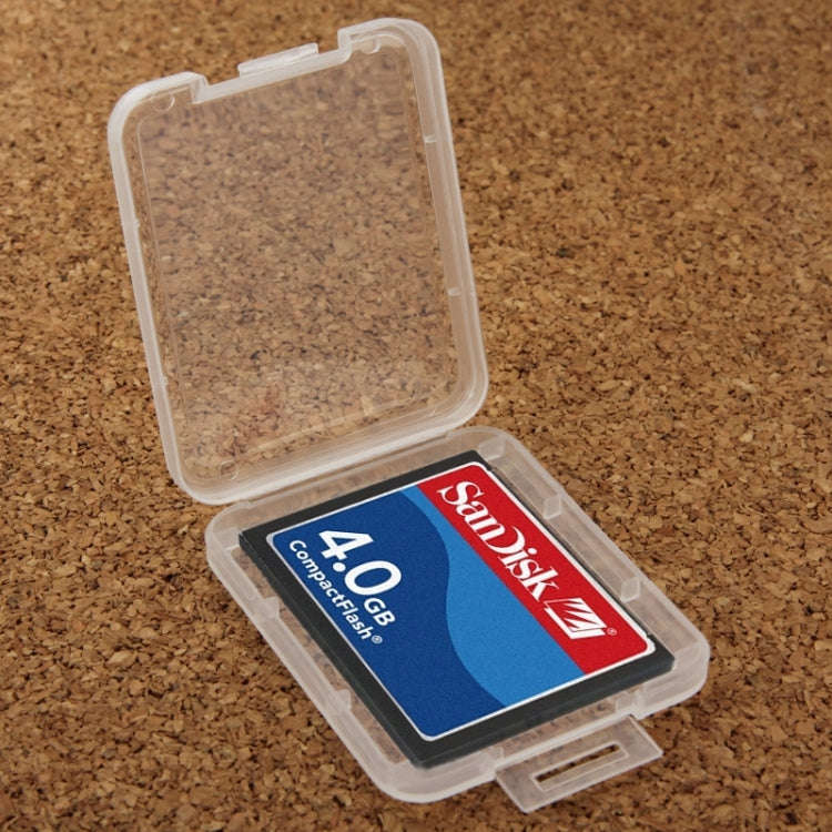 100Pcs Transparent Plastic Storage Card Box for Compact Flash Card / CF Card(Transparent)