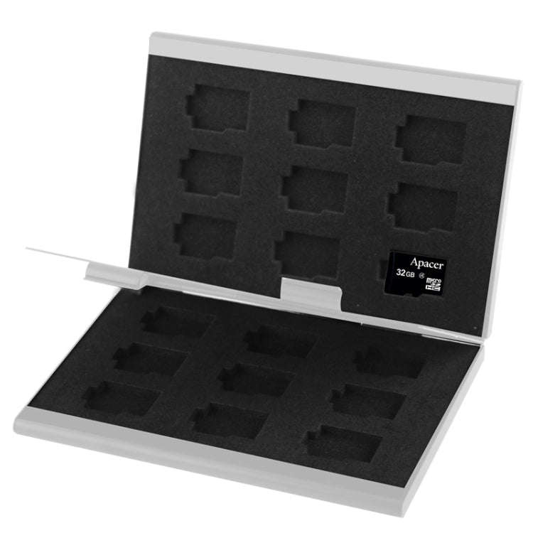2x 9 in 1 Memory Card Protective Case Box for TF Card, Size: 93mm (L) x 62mm (W) x 10mm (H), Silv...