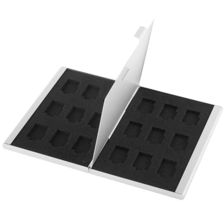 2x 9 in 1 Memory Card Protective Case Box for TF Card, Size: 93mm (L) x 62mm (W) x 10mm (H), Silv...
