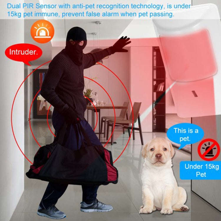 PA-461 Wired Passive Infrared Curtain PIR Motion Detector Sensor Alarm(White)
