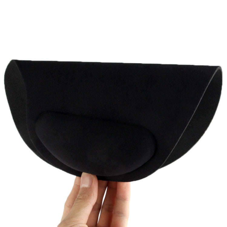 Ultra Slim Rubber Bottom & Cloth Sponge Wrist Supporter Mouse Pad(Black)