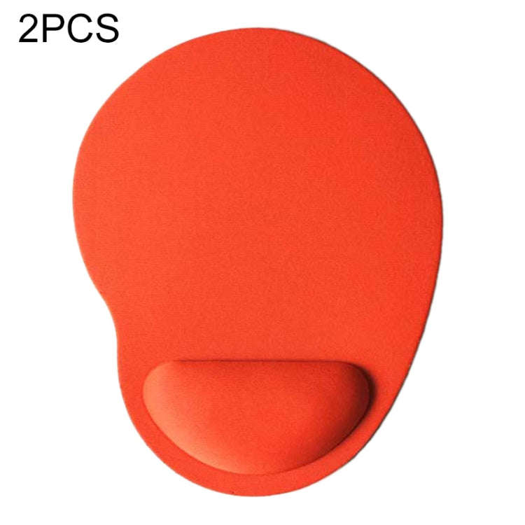 2 PCS Cloth Gel Wrist Rest Mouse Pad(Orange)