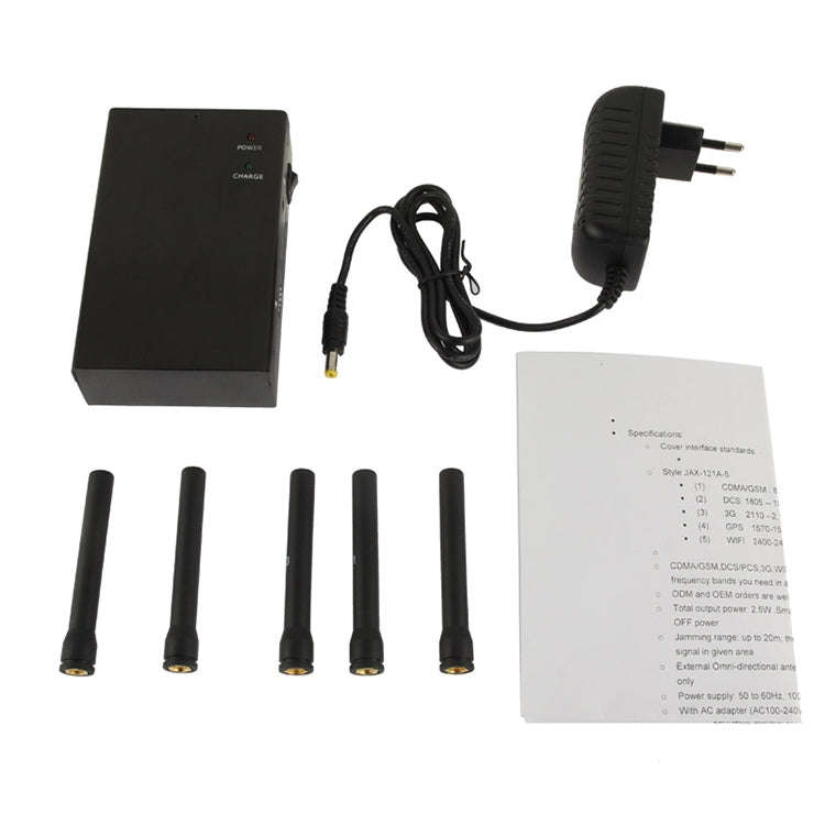 Portable 3G / 4G / CDMA / GSM / DCS / PCS / WIFI Mobile Phone Signal Protector, Coverage: 20m(JAX...