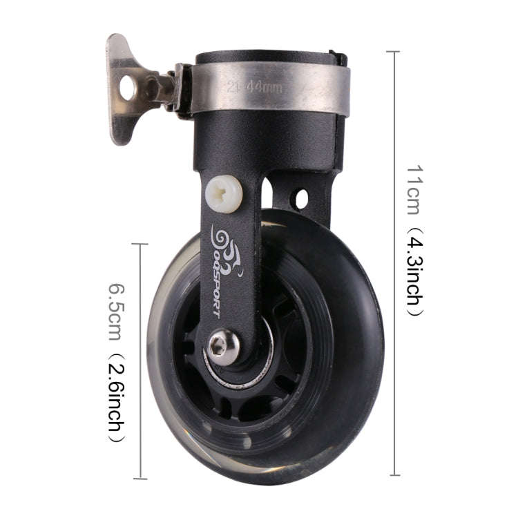 OQSPORT Folding Bicycle Auxiliary Wheel Booster Wheel(Black)