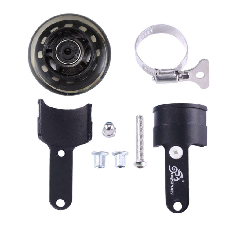 OQSPORT Folding Bicycle Auxiliary Wheel Booster Wheel(Black)