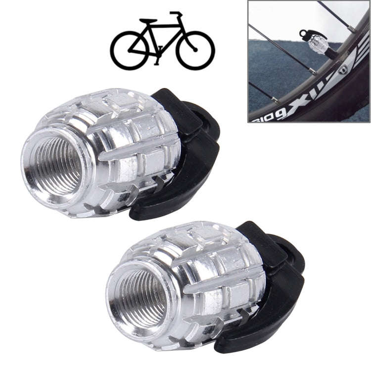 4 PCS Universal Bicycle Tire Valve Caps(Silver)