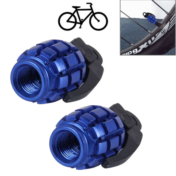 4 PCS Universal Bicycle Tire Valve Caps(Blue)