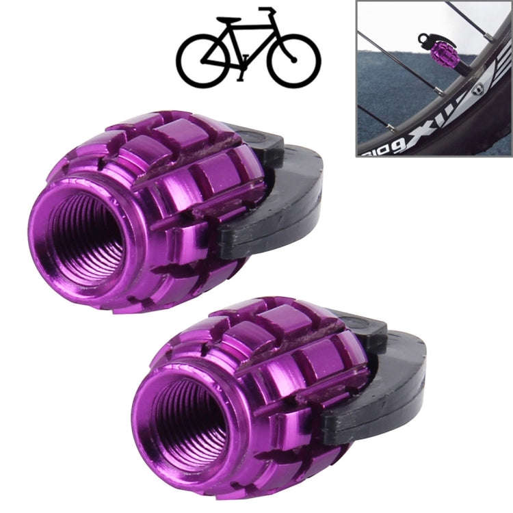 4 PCS Universal Bicycle Tire Valve Caps(Purple)