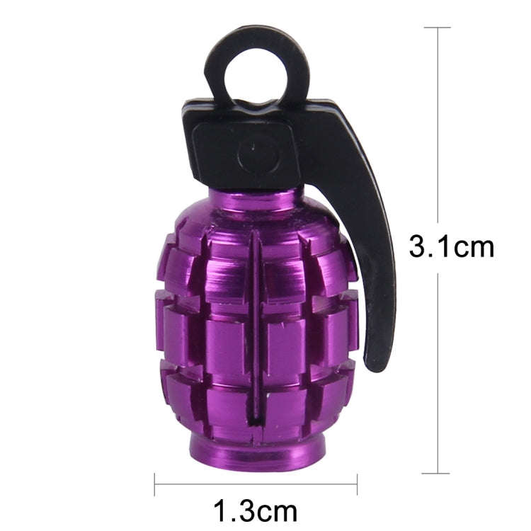 4 PCS Universal Bicycle Tire Valve Caps(Purple)
