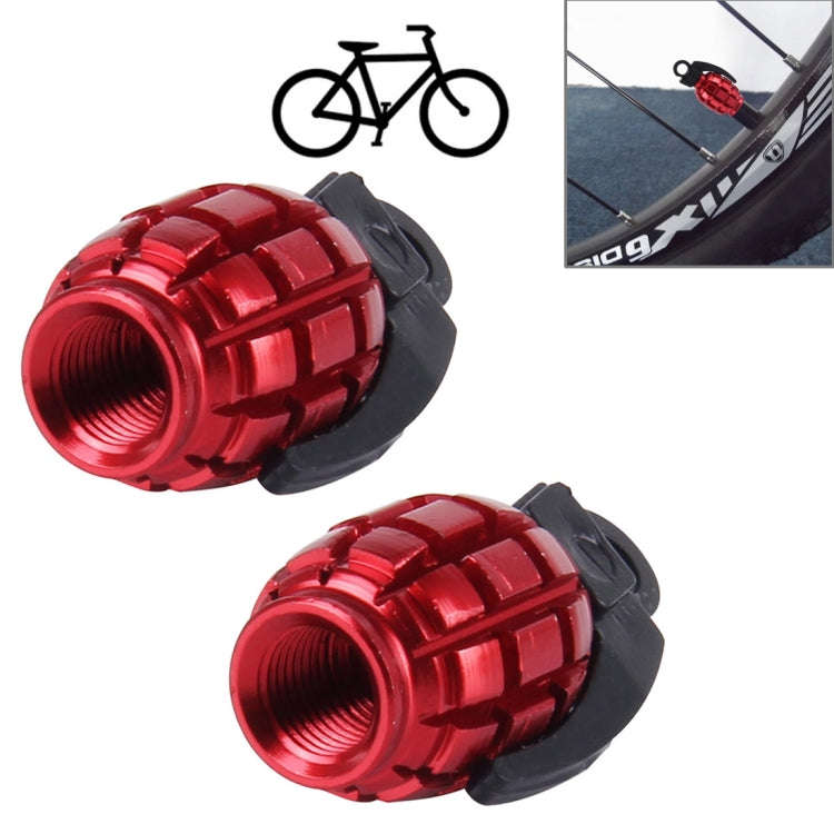 4 PCS Universal Bicycle Tire Valve Caps(Red)