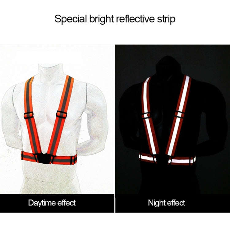 Night Riding Running Flexible Reflective Safety Vest(Red)