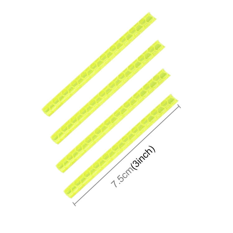 OQSPORT 12 PCS Bicycle Wheel Spoke Reflector Reflective Mount Clip Tube Warning Light Strip(Yellow)