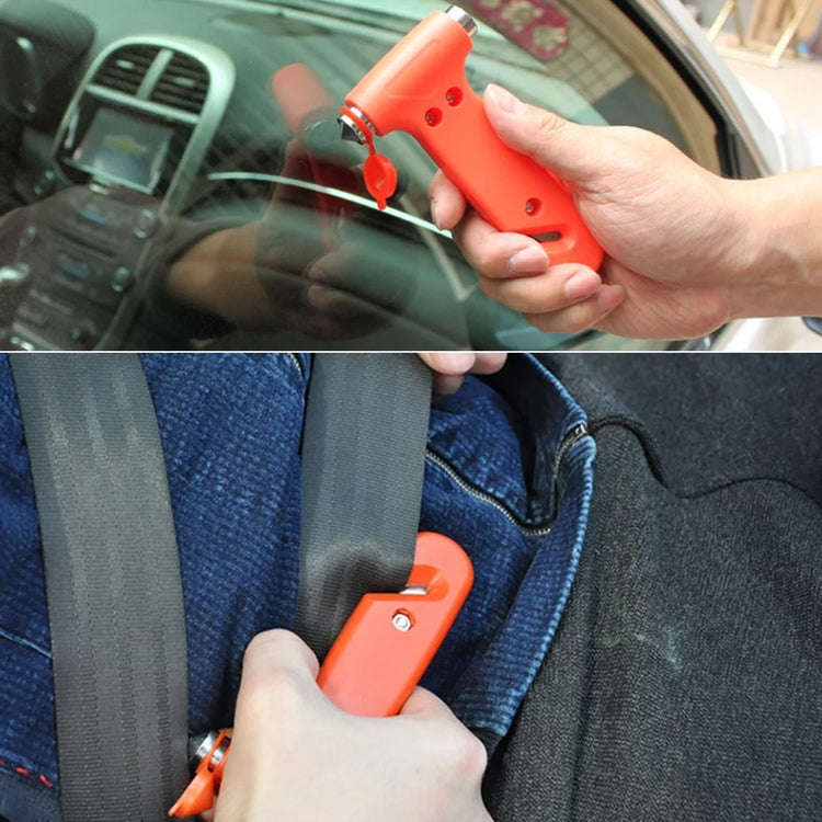 Portable Multi Function Auto Emergency Hammer Escape Tool Life Hammer(Red)