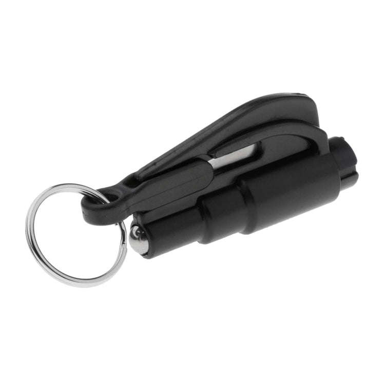2 in 1 Car Emergency Hammer / Key Chain / Knife Broken Glass Portable Tool(Black)