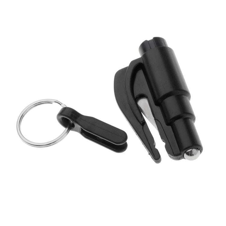 2 in 1 Car Emergency Hammer / Key Chain / Knife Broken Glass Portable Tool(Black)