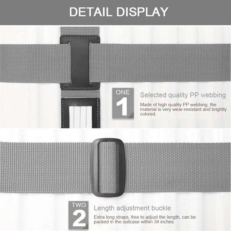 Luggage Strap Cross Belt Adjustable Packing Band Belt Strap with Password Lock for Luggage Travel...