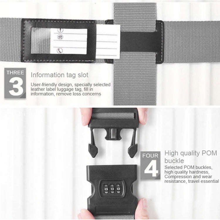 Luggage Strap Cross Belt Adjustable Packing Band Belt Strap with Password Lock for Luggage Travel...
