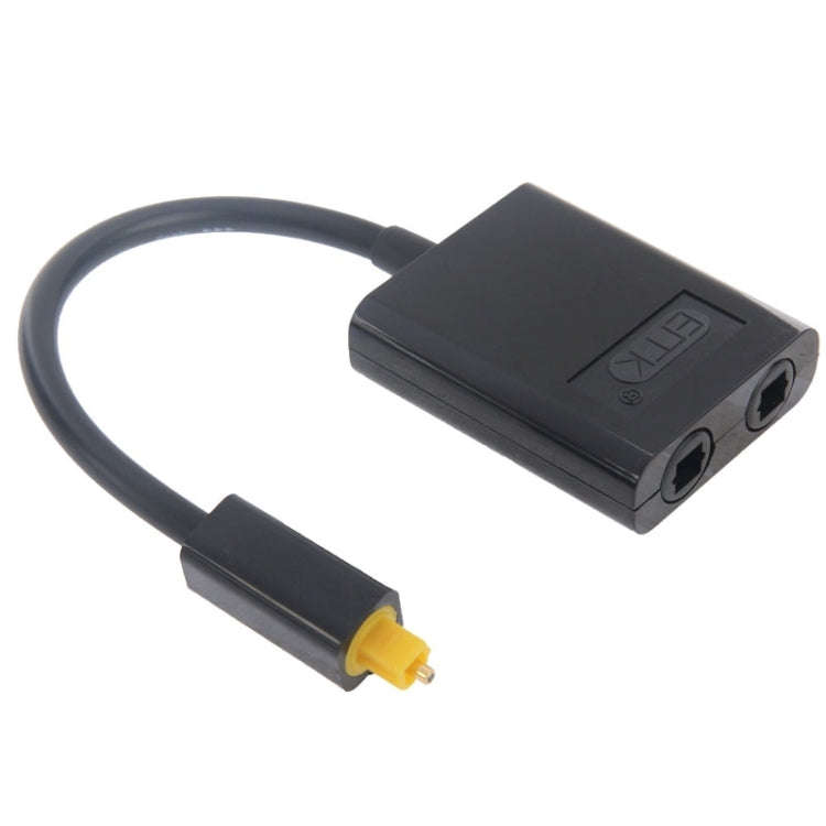 EMK Digital Toslink Optical Fiber Audio Splitter 1 to 2 Cable Adapter for DVD Player(Black)