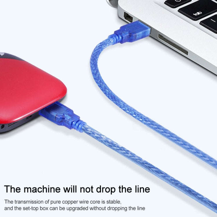 USB 2.0 AM to AM Cable, Length: 30cm(Blue)