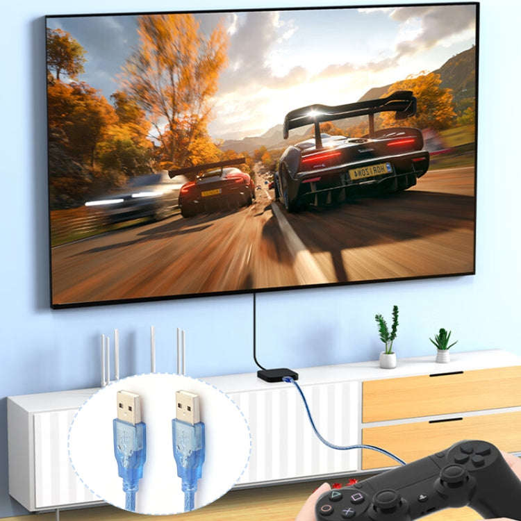 USB 2.0 AM to AM Cable, Length: 30cm(Blue)