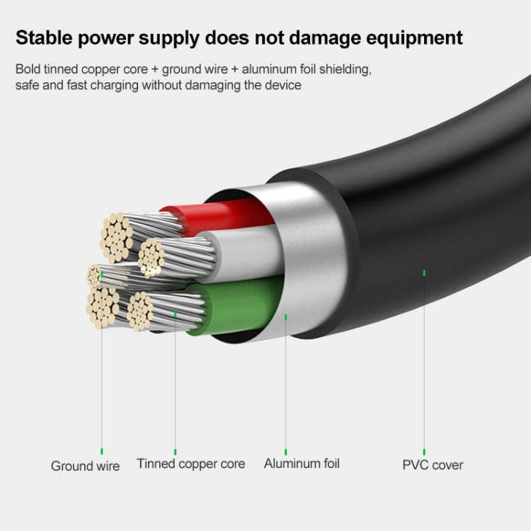 2 in 1 USB 2.0 Male to Mini 5pin Male + USB Male Cable, Length: 80 cm(Black)