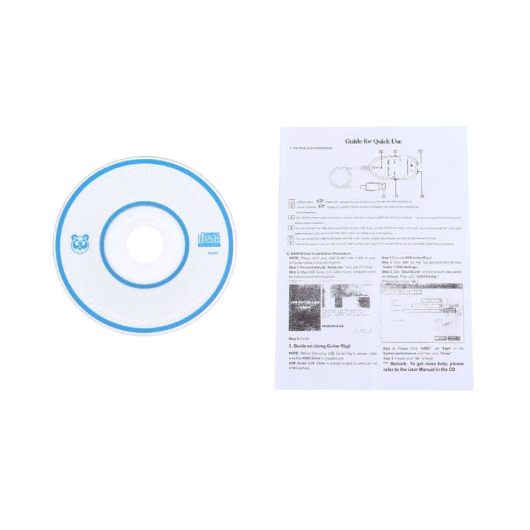 USB Interface Guitar Link Cable PC / MAC Recording(White)