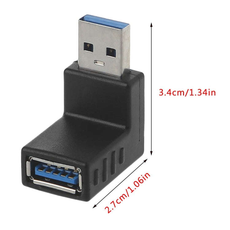USB 3.0 AM to USB 3.0 AF Adapter(Black)