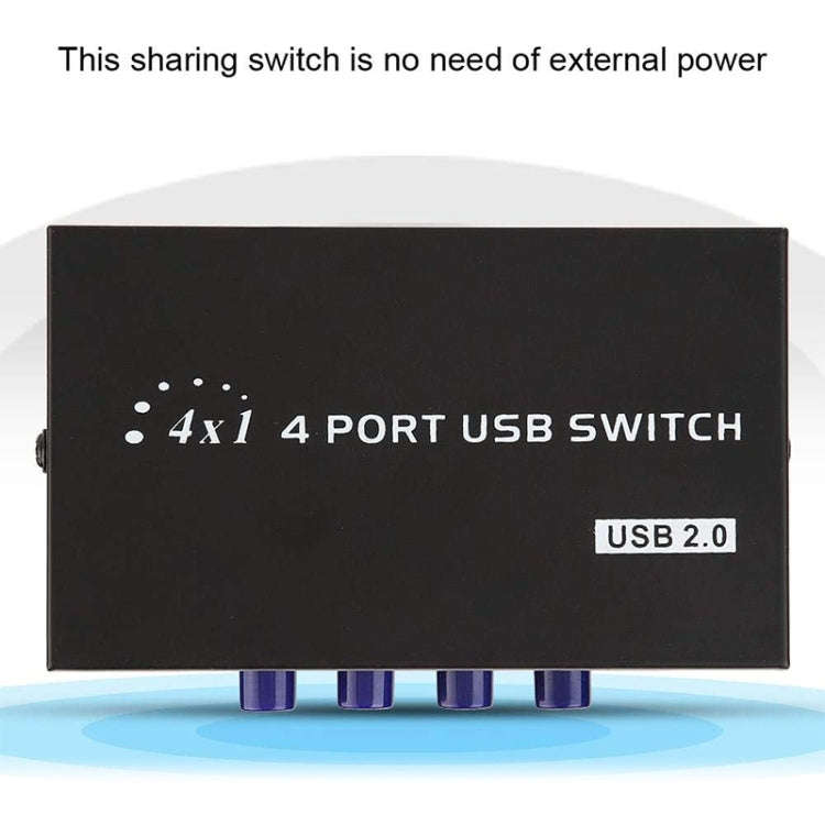 FENGJIE FJ-IA4B-C 4 Ports High Speed USB 2.0 Key-Press Switcher Share Switch Box for PC Computer ...