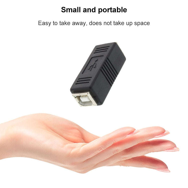 USB 2.0 Printer BF to BF Extension Adapter(Black)