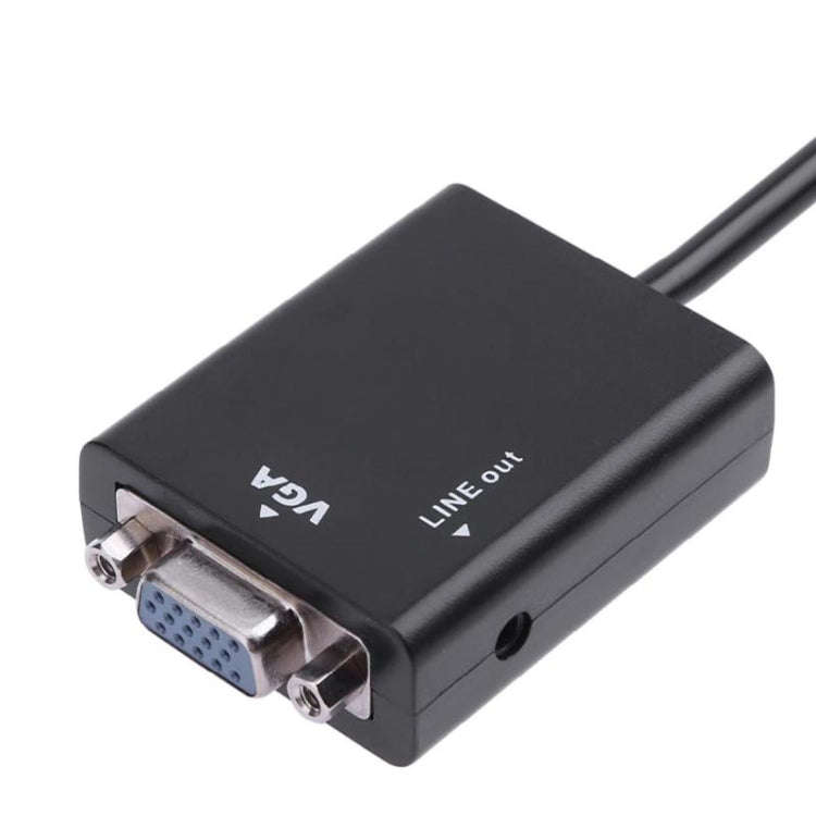 26cm HDMI to VGA + Audio Output Video Conversion Cable with 3.5mm Audio Cable, Support Full HD 10...