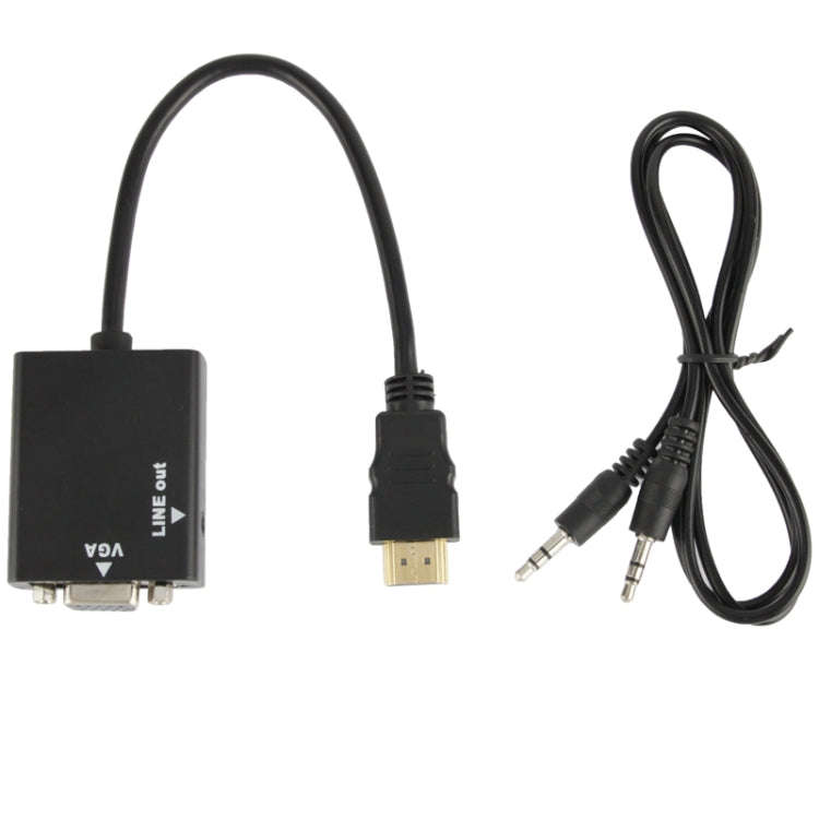 26cm HDMI to VGA + Audio Output Video Conversion Cable with 3.5mm Audio Cable, Support Full HD 10...