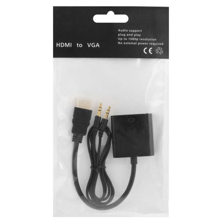 24cm Full HD 1080P HDMI to VGA + Audio Output Cable for Computer / DVD / Digital Set-top Box / La...