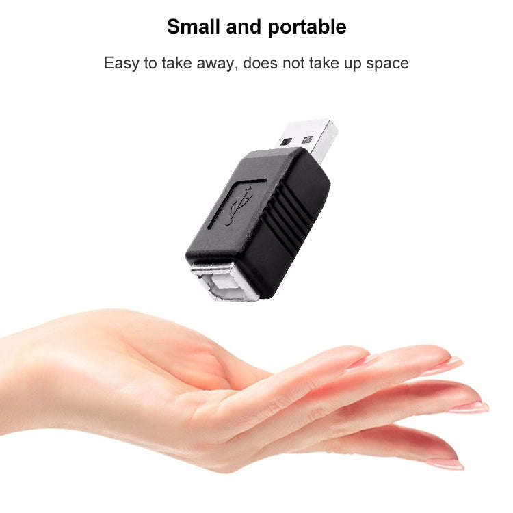USB 2.0 AM to BF Printer Adapter Converter(Black)