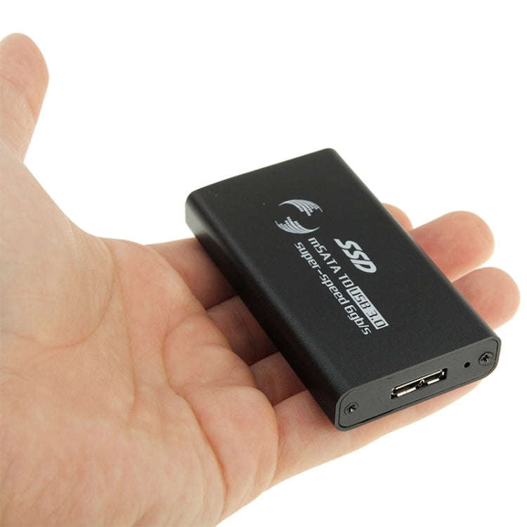 6gb/s mSATA Solid State Disk SSD to USB 3.0 Hard Disk Case(Black)