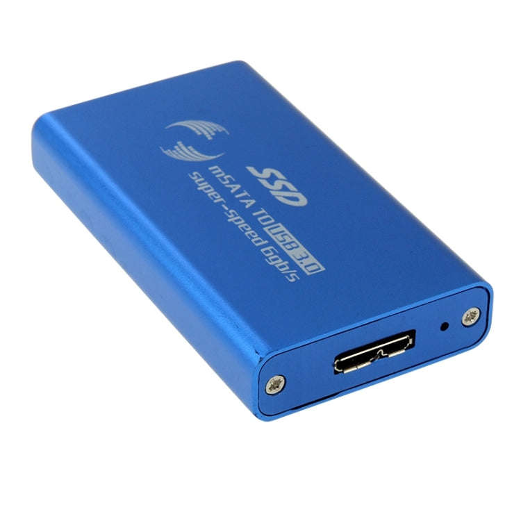 6gb/s mSATA Solid State Disk SSD to USB 3.0 Hard Disk Case(Blue)