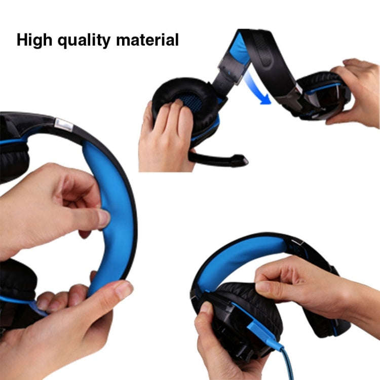 EACH G2000 Over-ear Stereo Bass Gaming Headset with Mic & LED Light for Computer, Cable Length: 2...