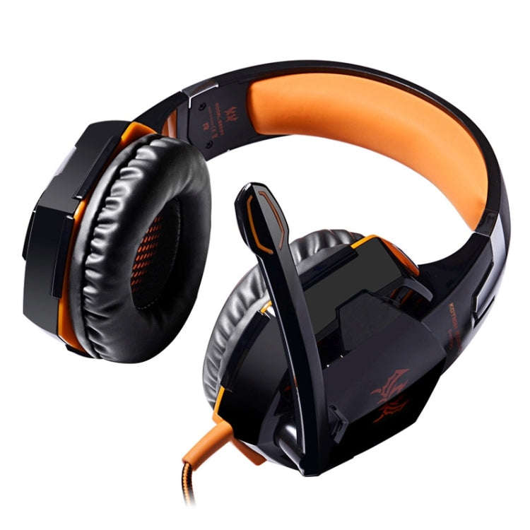 EACH G2000 Over-ear Stereo Bass Gaming Headset with Mic & LED Light for Computer, Cable Length: 2...