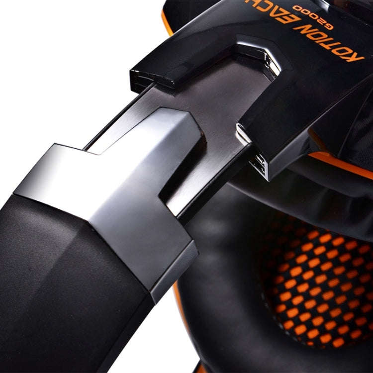 EACH G2000 Over-ear Stereo Bass Gaming Headset with Mic & LED Light for Computer, Cable Length: 2...