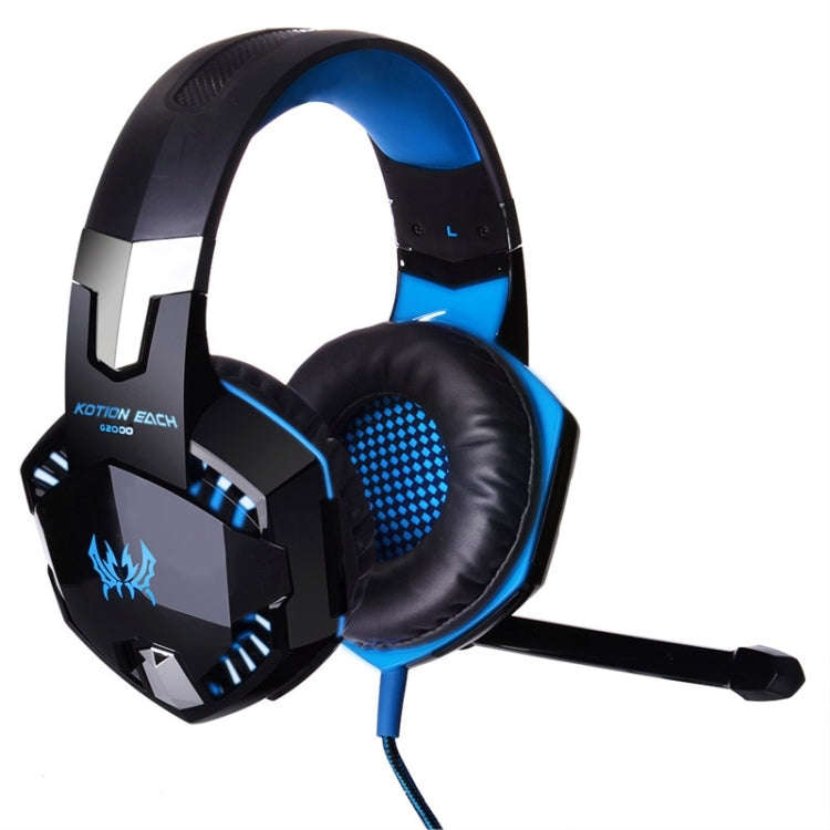 EACH G2000 Over-ear Stereo Bass Gaming Headset with Mic & LED Light for Computer, Cable Length: 2...
