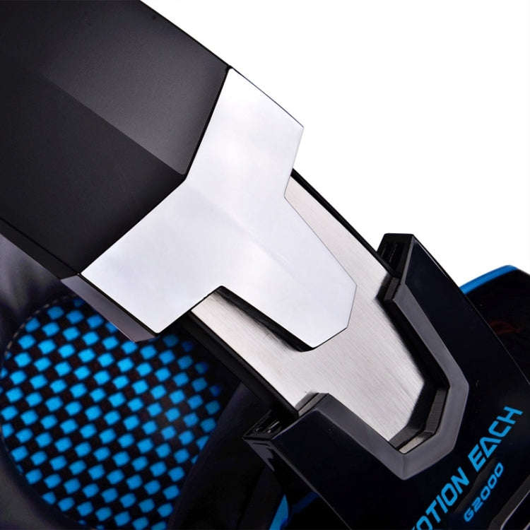 EACH G2000 Over-ear Stereo Bass Gaming Headset with Mic & LED Light for Computer, Cable Length: 2...