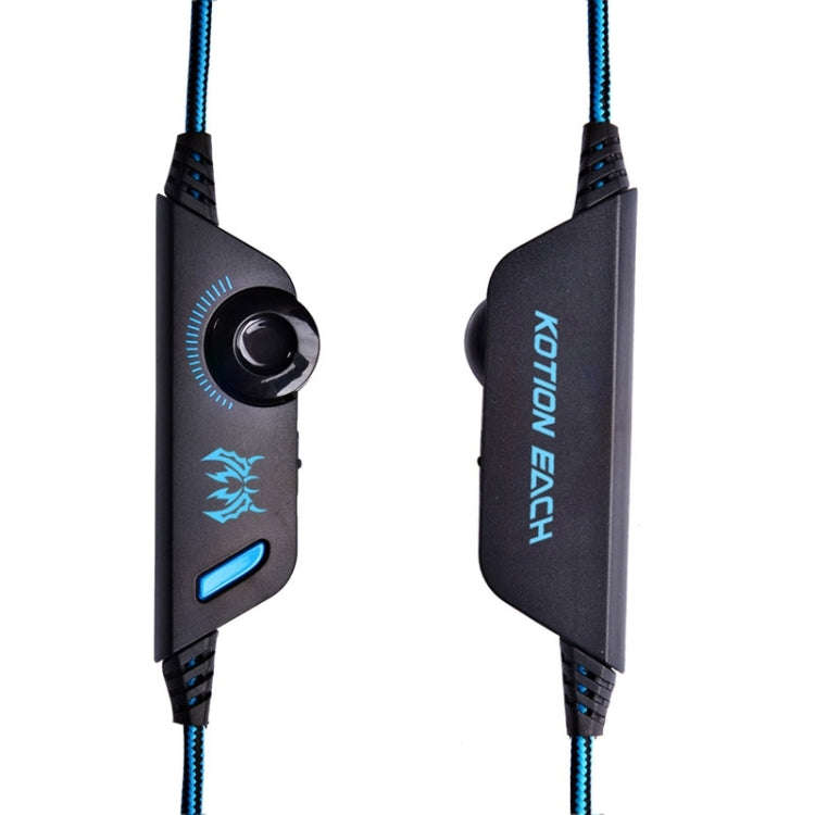 EACH G2000 Over-ear Stereo Bass Gaming Headset with Mic & LED Light for Computer, Cable Length: 2...