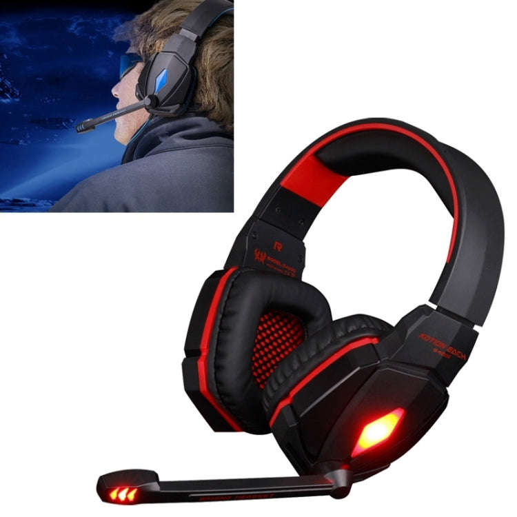 EACH G4000 Stereo Gaming Headset with Mic Volume Control & LED Light for Computer, Cable Length: ...